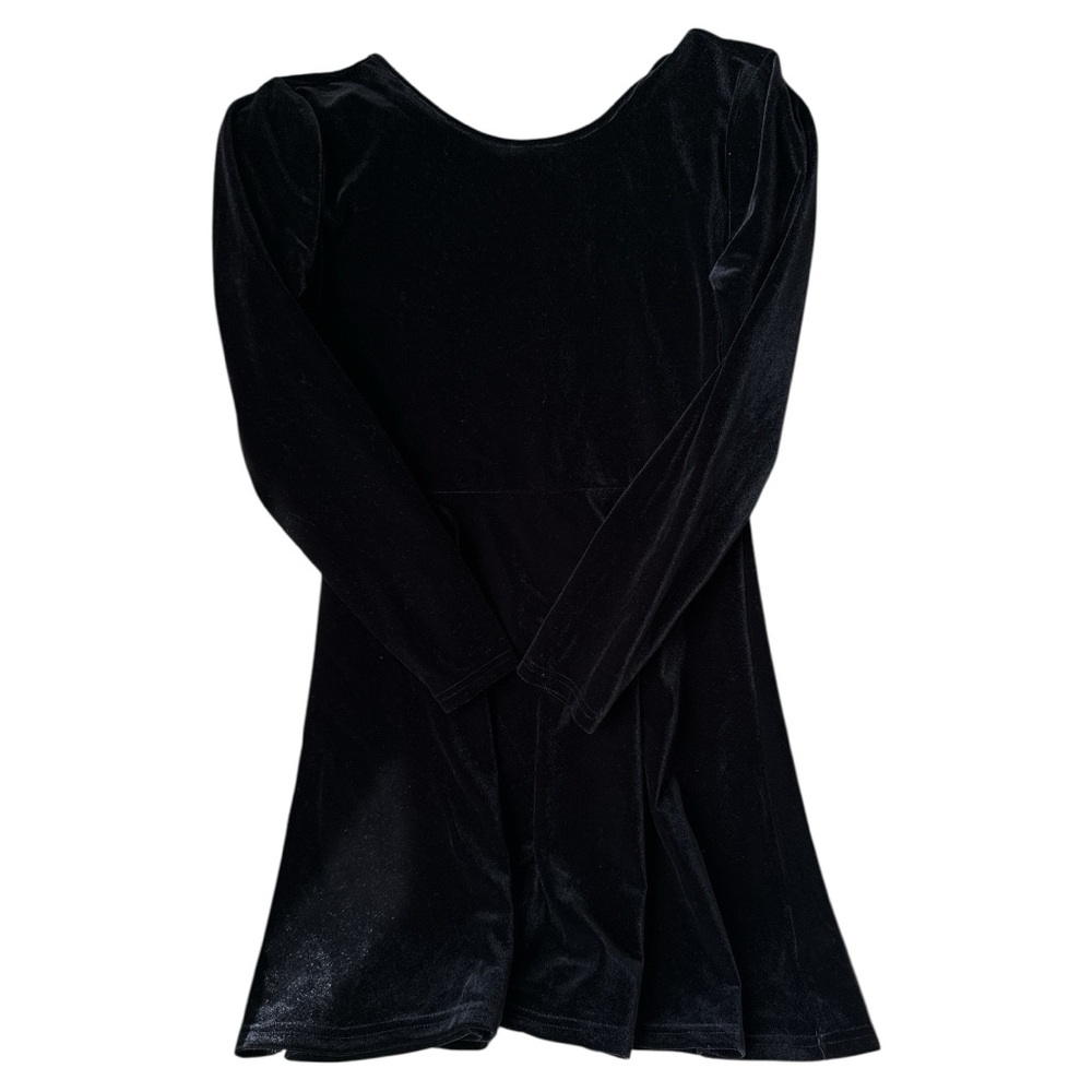 Children’s Place Girls Black Velour Dress - Picture 4 of 6